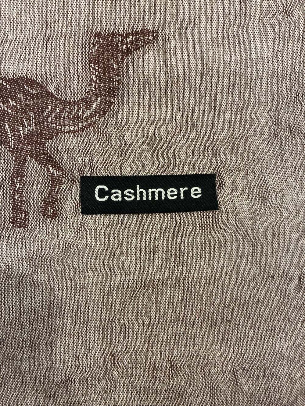 Hand-Woven Camel Pattern Cashmere Scarf